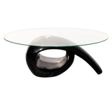 Coffee Table High gloss black Toughened glass, fiberglass Modern 240432