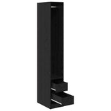Wardrobe with Drawer Black Oak 50 x 30 x 200 cm Engineered Wood 3403221