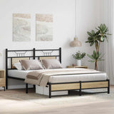 Bed Frame without Mattress Sonoma Oak 140x190 cm Engineered Wood 4106962
