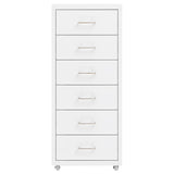 Mobile File Cabinet White 28x41x69 cm Metal 335916