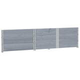 Pallet Collars 3 pcs Grey 150x100 cm Solid Wood Pine 3295384