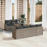Garden Sofa Set with Cushion Manual 8 pcs Grey Poly rattan 3357142