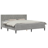 Bed Frame with Mattress Light Grey 180 x 200 cm Velvet 3415259