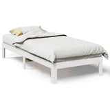 Bed Frame without Mattress White 90x200 cm Solid Wood Pine 859221