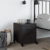 ZNTS Bedside Cabinet Black 36x39x43.5 cm Steel 846626