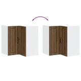 Kitchen Wall Corner Cabinet "Lucca" Brown Oak Engineered Wood 853864