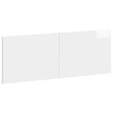 Wall-Mounted Headboard BREDA High Gloss White Engineered Wood 897619