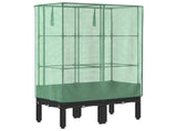 Raised Bed with Greenhouse Cover Rattan Look 80x40x140 cm 4015819