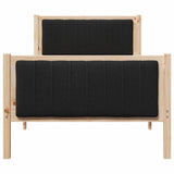 Bed frame Brown and black 90 x 200 cm Solid pine wood 878496