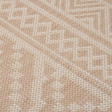 Outdoor Flatweave Rug 100x200 cm Brown Stripes 340864