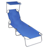Sunlounger Blue Powder-coated aluminium Standard Foldable 47769