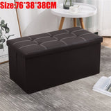 ZNTS Large Seater Folding Storage Ottoman Pouffe Bench Seat Blanket Toy Chest Box UK 13381792