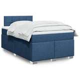 Box Spring Bed with Mattress Blue 120x200 cm Fabric 3285861