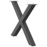 Dining Table Legs X-Shaped 2 pcs Anthracite 90x cm Steel 4012986