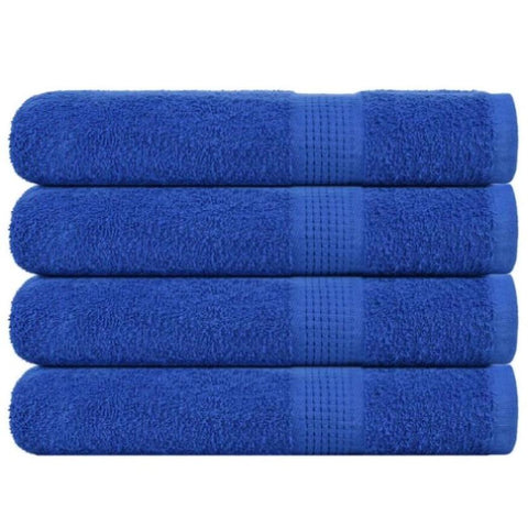 Towels 4 pcs Blue 100x200 cm 360 gsm 100% Cotton 136723