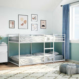 Bunk Bed without Mattress White 100x200 cm Steel 4019886
