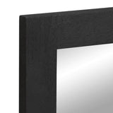 Bathroom Mirror Black 50x70x2.5 cm Engineered Wood and brass 4017679