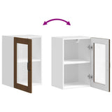 Kitchen Wall Cabinet with Glass Door Porto Brown Oak 854014