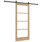 Sliding Door Manual ORKDAL Brown 86 x 198.5 cm Wood and metal 3332479