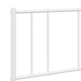 Metal Bed Frame without Mattress with Footboard White 120x190cm 352544