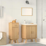 Bathroom Furniture Set with Door 2 pcs Brown 114 x 43 x 73.5 cm 3334188