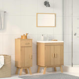Bathroom Furniture Set with Door 2 pcs Brown 114 x 43 x 73.5 cm 3334188