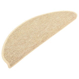 Stair Mat Set of 15 Beige 91% polypropylene, 9% polyester 326903