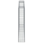 Arched Gabion Baskets 4 pcs 300x30x160/180 cm Galvanised Iron 3146577