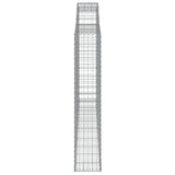 Arched Gabion Baskets 4 pcs 300x30x160/180 cm Galvanised Iron 3146577