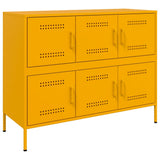 Sideboard Mustard Yellow 100.5x39x79 cm Steel 843099