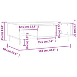 Coffee Table Concrete Grey 104x60x35 cm Engineered Wood 827080