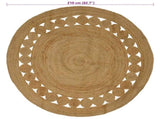 Area Rugs Natural 210 cm Jute 42010803