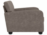 Armchair Antique Grey Faux Leather 42043439