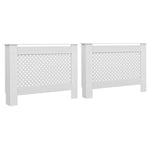 ZNTS Radiator Covers 2 pcs White 112x19x81.5 cm MDF 3051377