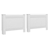 ZNTS Radiator Covers 2 pcs White 112x19x81.5 cm MDF 3051377