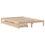 Bed Frame without Mattress 140x190 cm Solid Wood Pine 3301428