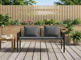 Outdoor Benches 2 -Seater 116 x 56 x 75 cm Poly Rattan 42025353