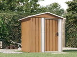 Garden Shed Brown 126x97.5x177 cm Galvanised Steel 316236