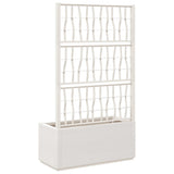 Garden Planter with Trellis White 80x36x140 cm PP 368779