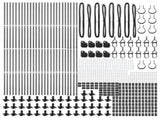 Fence Post with Concrete Base 52 pcs Grey Powder-Coated Steel 3350246
