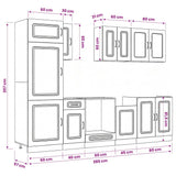 8 Piece Kitchen Cabinet Set "Kalmar" Sonoma Oak Engineered Wood 3314794