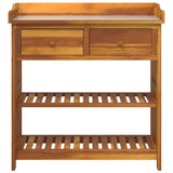 Garden Cabinet Natural 93 x 41.5 x 98cm Solid Acacia Wood 42001367