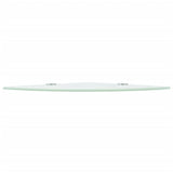 Corner Shelves 2 pcs with Chrome Supports Glass White 35x35 cm 3051599