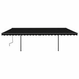 Manual Retractable Awning with Posts 6x3 m Anthracite 3070199