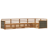Outdoor Sofa Set 5 pcs Natural Solid Acacia Wood 3383347