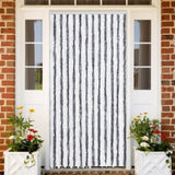 ZNTS Fly Curtain Grey and White 100x200 cm Chenille 377369