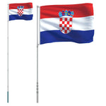 Croatia Flag and Pole 5.55 m Aluminium 3147128