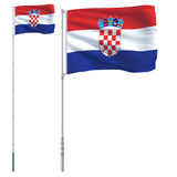 Croatia Flag and Pole 5.55 m Aluminium 3147128