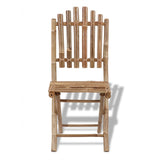 Garden Chair Set of 4 Natural Bamboo Solid Bamboo Medium 271715