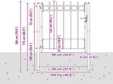 Fence Gate HORST 100 x 125 cm Metal Black Lockable 42034060
